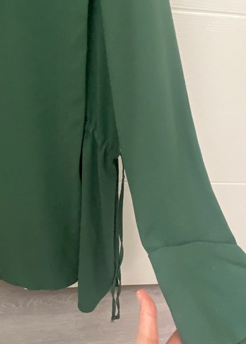 Zara Uzun Kollu Drapeli Yeşil Tunik
