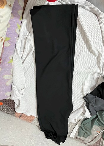 Kemerli Siyah Kadın Kumaş Pantolon - Görsel 2