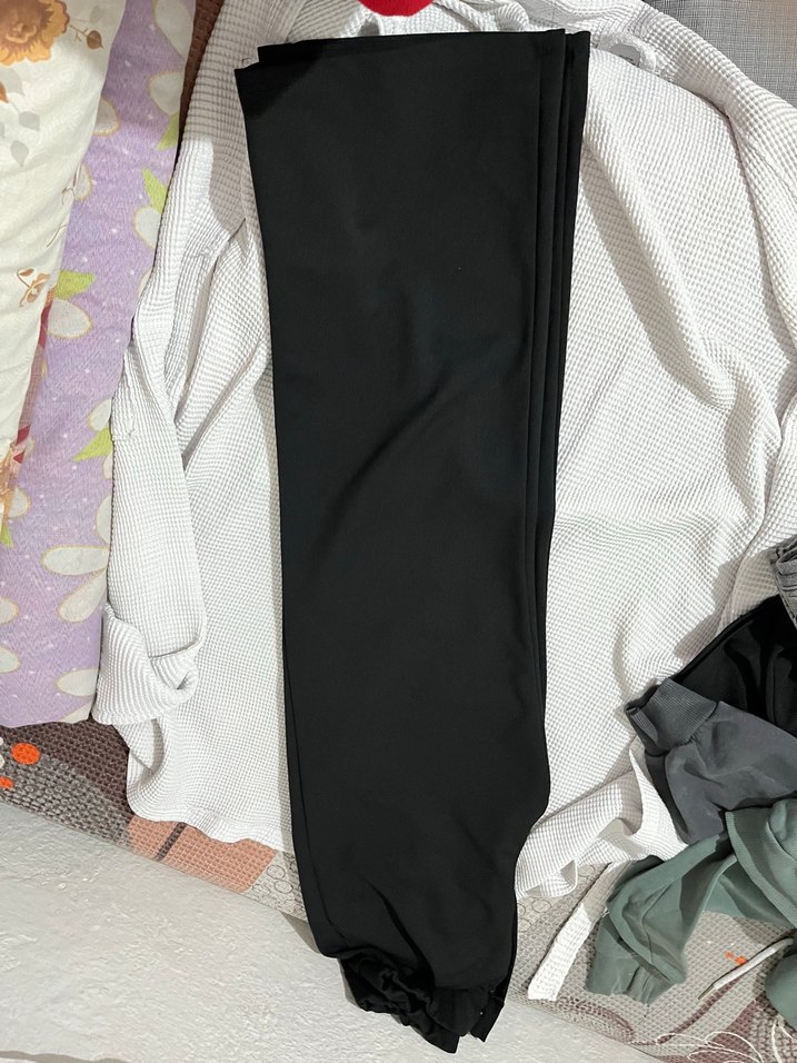 Kemerli Siyah Kadın Kumaş Pantolon - Görsel 2