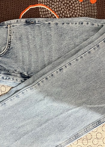 buz mavisi kot pantolon geniş paça - Görsel 2