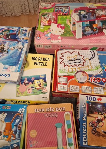 Beden Çocuklar için 100 Parça Renkli Puzzle Seti