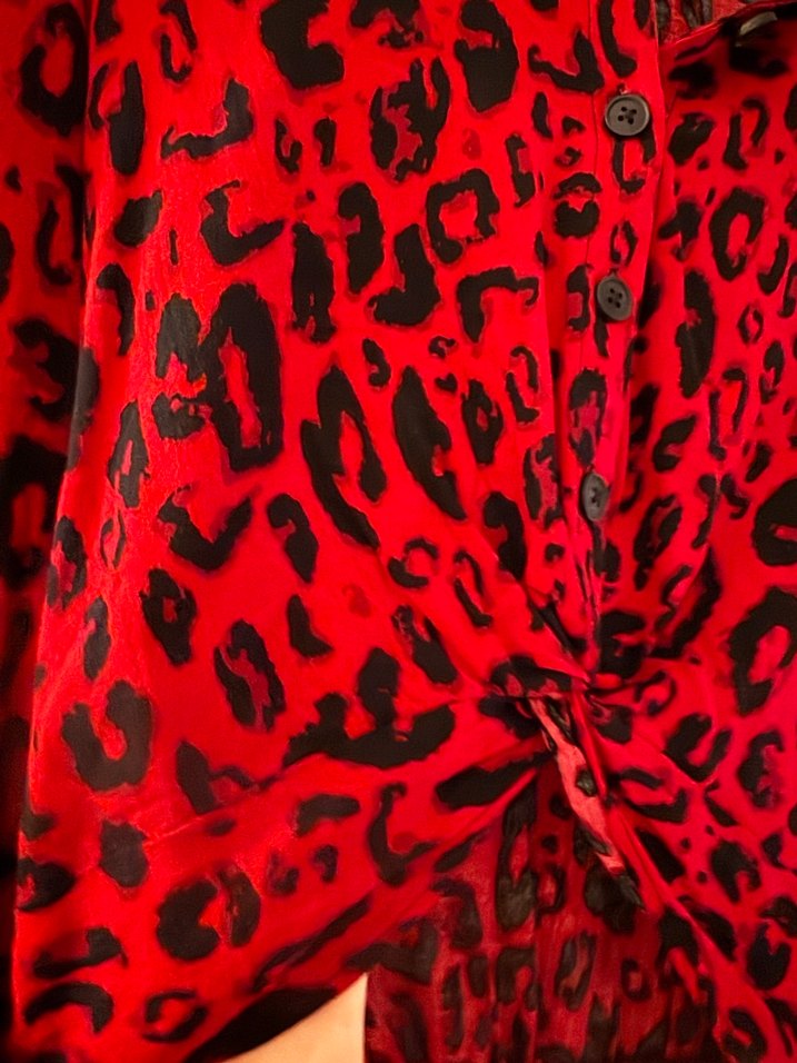 Kırmızı Yarım gömlek - Görsel 2