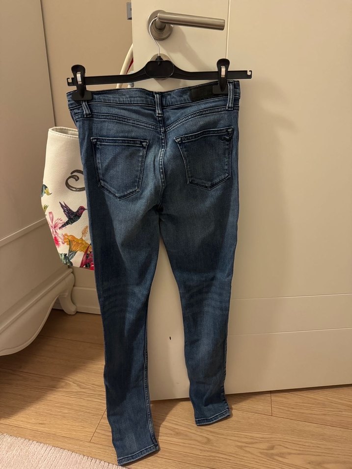 Kadın Mavi Denim  Dar Kesim Jean - Görsel 3