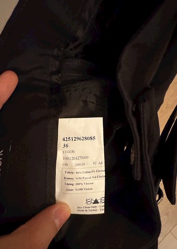 Kemerli Siyah Kadın Kumaş Pantolon Network - Görsel 4