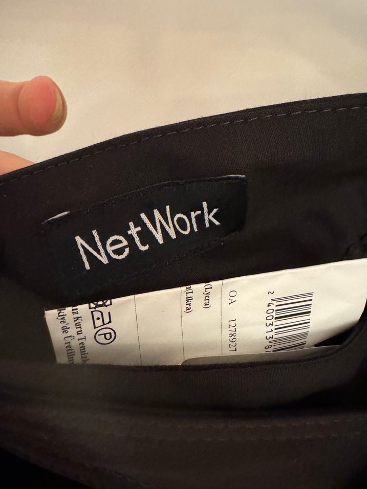 Kemerli Siyah Kadın Kumaş Pantolon Network - Görsel 3