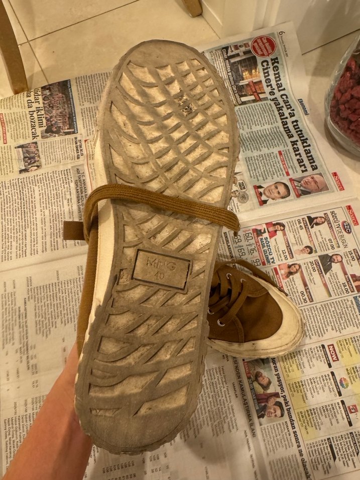 Bej Kadın Sneakers Mango - Görsel 4