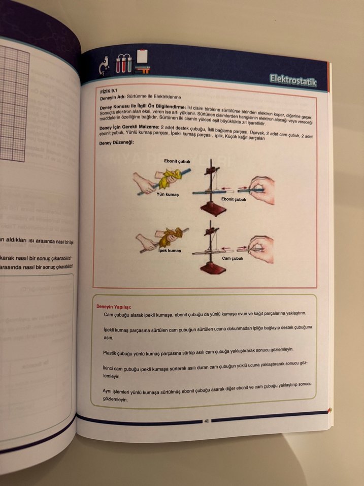 Fizik-Kimya-Biyoloji Deney Kitapçığı 9. Sınıf - Görsel 3