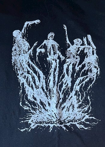 İskelet baskılı tişört - Görsel 2