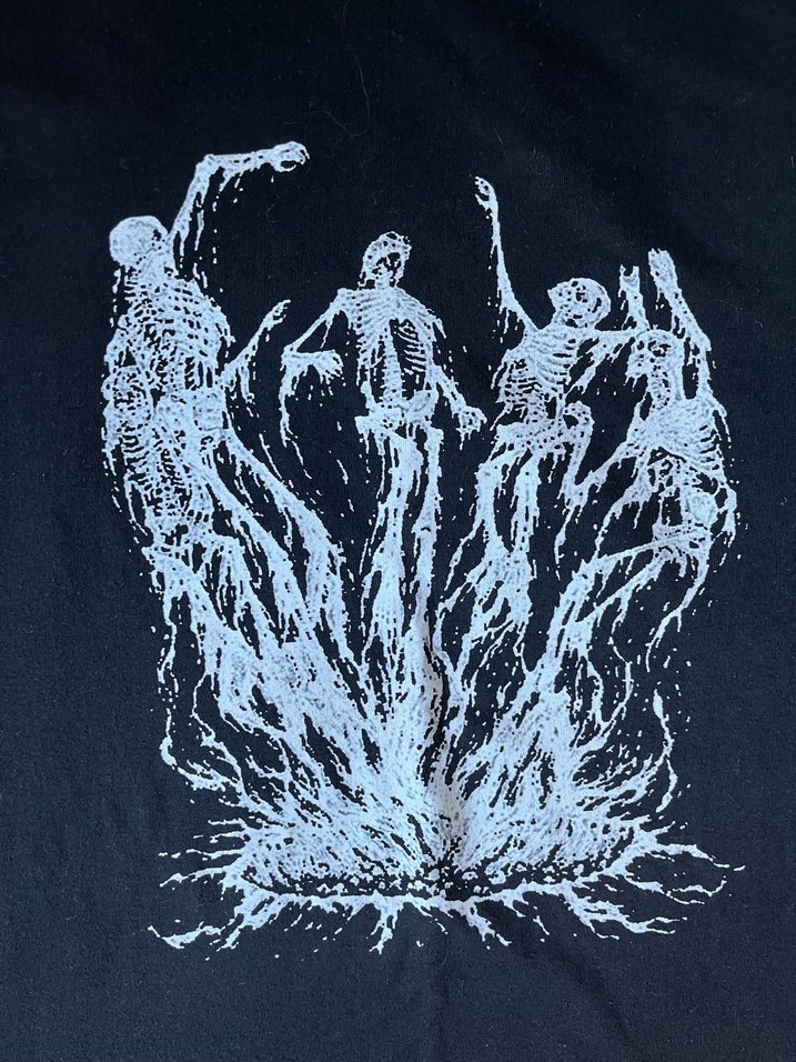 İskelet baskılı tişört - Görsel 2