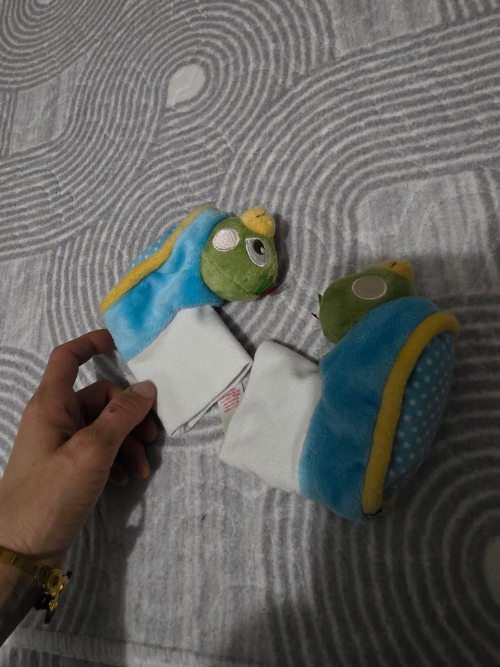 Renkli Örgü Desenli Erkek Çocuk Ev Terliği - Görsel 2