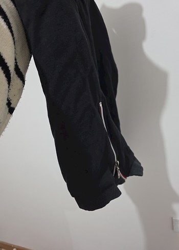 Fermuarlı Siyah Kadın Sweatshirt - Görsel 5