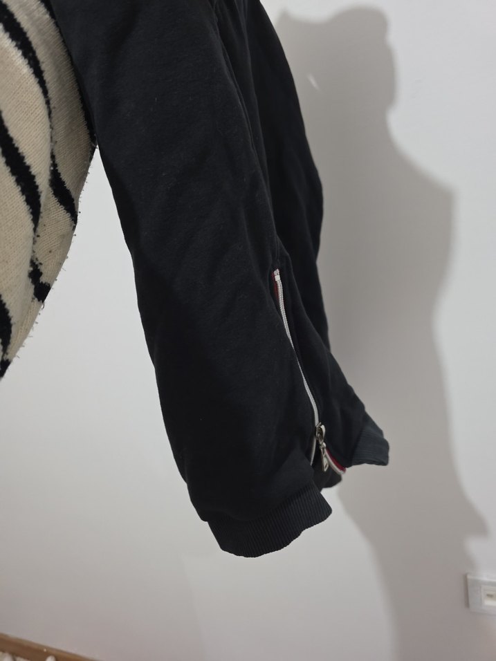 Fermuarlı Siyah Kadın Sweatshirt - Görsel 5