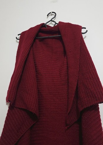 Bordo Kadın Uzun Örme Elbise - Görsel 4