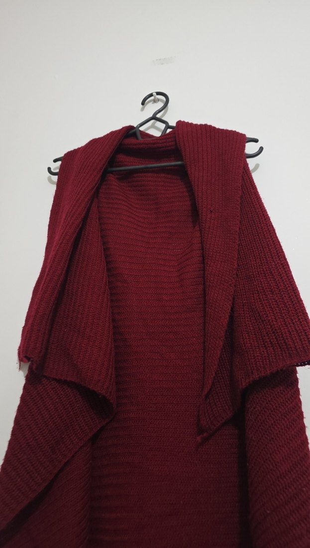 Bordo Kadın Uzun Örme Elbise - Görsel 4