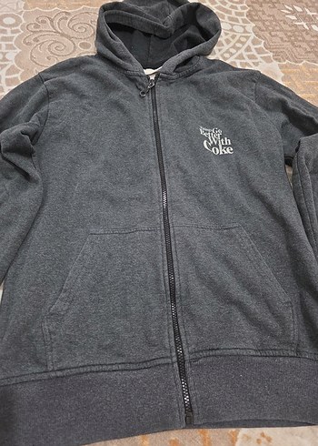 Gri Kapüşonlu Erkek Sweatshirt - Görsel 5