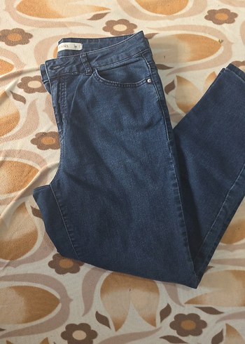 Gri Mavi Kadın Denim Bol Kesim Pantolon - Görsel 2