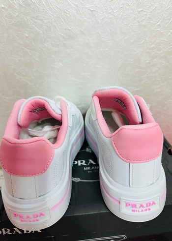 Pembe Kadın Spor Ayakkabı Platform Tabanlı - Görsel 3