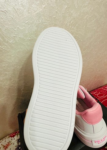 Pembe Kadın Spor Ayakkabı Platform Tabanlı - Görsel 4