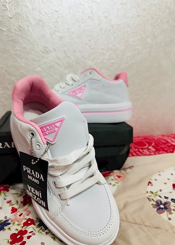 Pembe Kadın Spor Ayakkabı Platform Tabanlı - Görsel 2