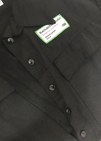 Düğmeli Siyah Kadın Street Wear Gömlek - Görsel 3