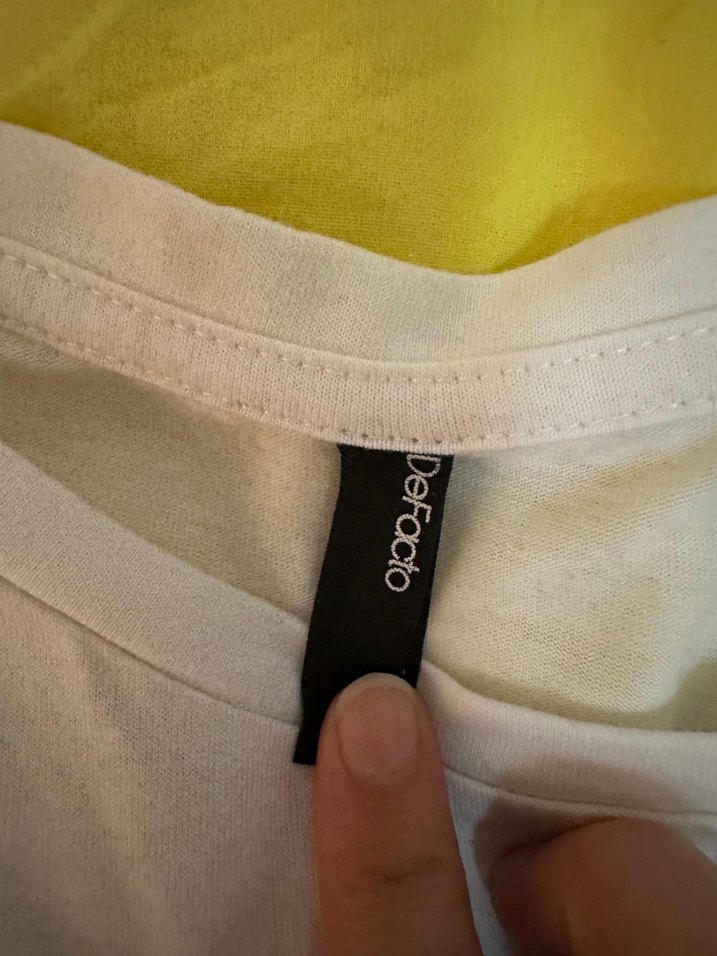 Kız Çocuk Payetli Baskılı Beyaz Tişört - Görsel 3