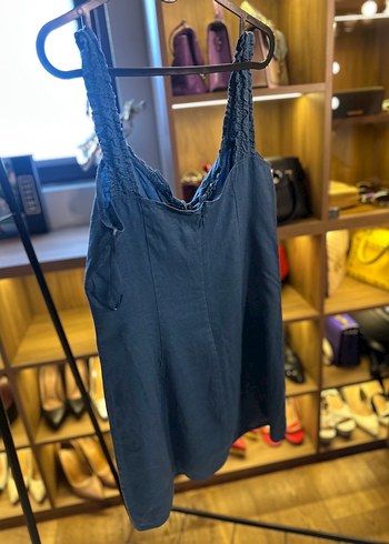 42 Beden lacivert Renk Lacivert Denim Midi Elbise