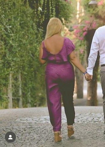 Mor V Yaka Drapeli Midi Tulum - Görsel 7