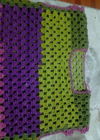 Renkli Örgü Kız Çocuk Panco - Görsel 2