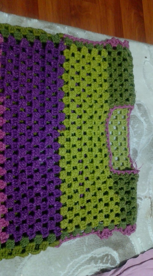 Renkli Örgü Kız Çocuk Panco - Görsel 2