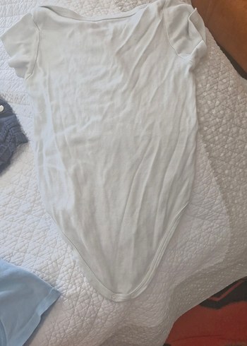 Beyaz Kısa Kollu Pamuklu Bebek Çıtçıtlı Body - Görsel 3