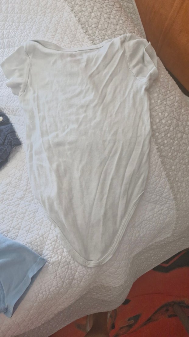 Beyaz Kısa Kollu Pamuklu Bebek Çıtçıtlı Body - Görsel 3