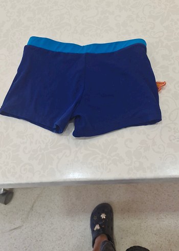 Erkek Çocuk Mavi Baskılı Yüzme Şortu - Görsel 2