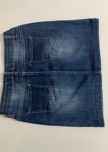 Diğer Mavi Denim Mini Etek