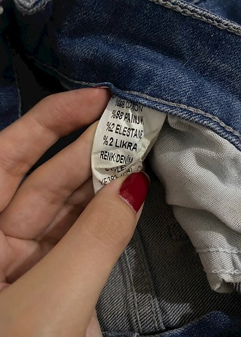 s Beden Mavi Denim Mini Etek