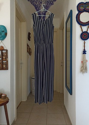LC Waikiki Çizgili V Yaka Kadın Tulum #lcw Waikiki