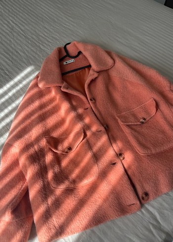 Zara Pembe Midi Düğmeli Kadın Kaban