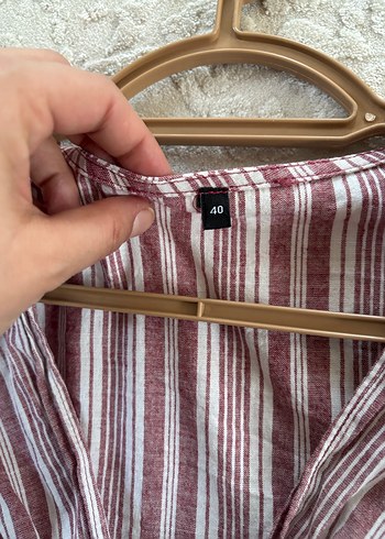 Bohem Bordo Kısa Bluz - Görsel 4