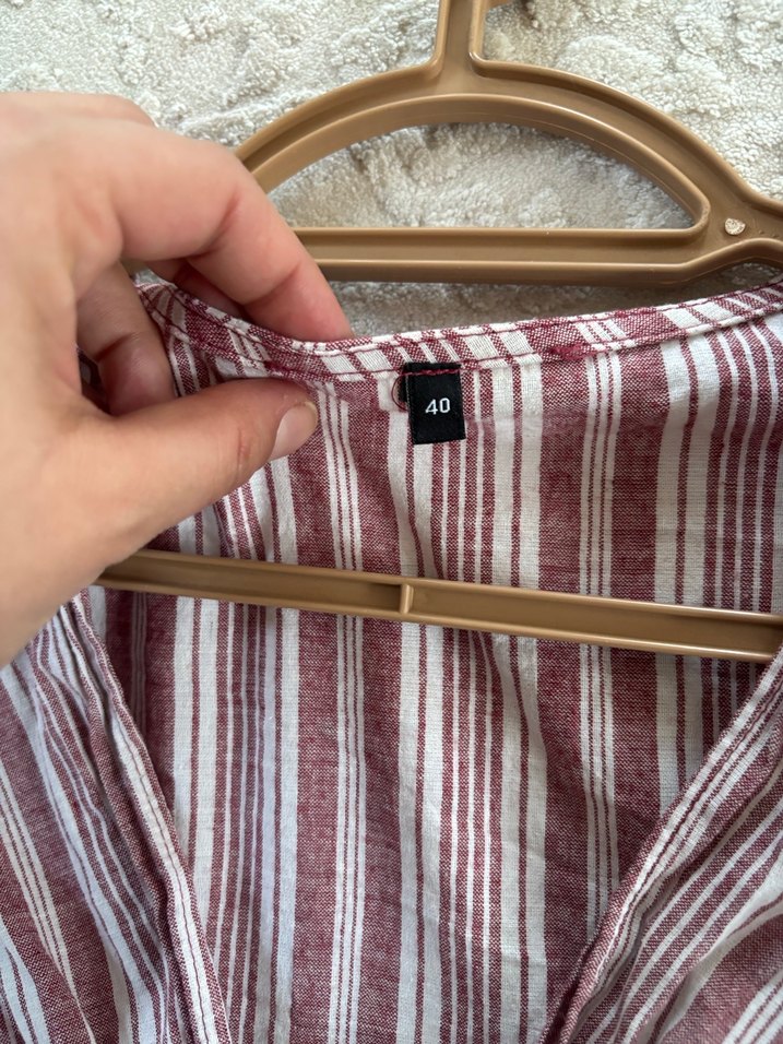 Bohem Bordo Kısa  Bluz - Görsel 4