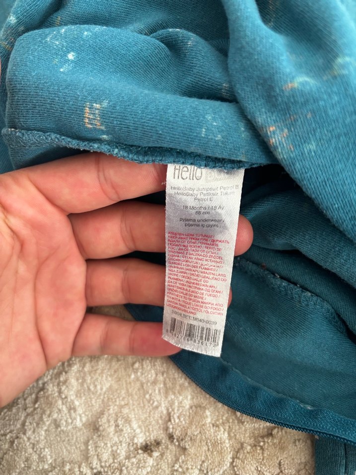 Mavi Bebek Fermuarlı Tulum - Görsel 3