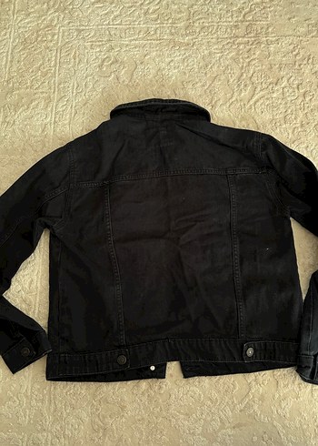 Siyah Düğmeli Kadın Kot Ceket - Görsel 2