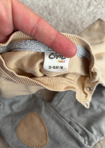 Bej Uzun Kollu Erkek Bebek Takımı - Görsel 2