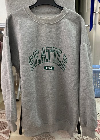 Trendyol & Milla Gri Seattle Baskılı Kadın Sweatshirt