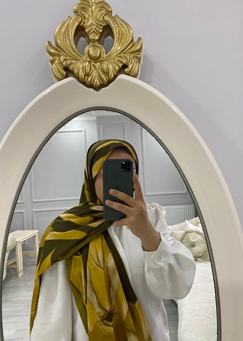 Kadın Haki Drapeli Sokak Stili Şal