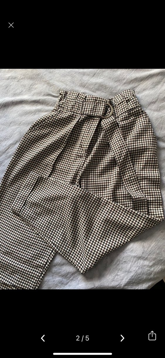 BERSHKA kareli pantolon - Görsel 2