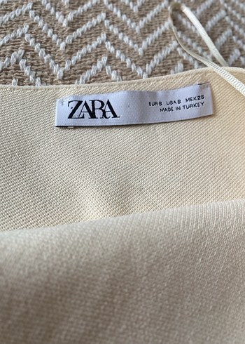 Zara Ekru tek kol Midi Elbise