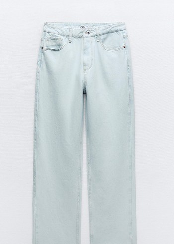 Zara straight Açık Mavi Kadın Kot Pantolon