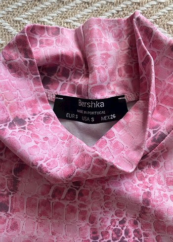 Bershka BERSHKA Pembe Balıkçı Yaka Bluz