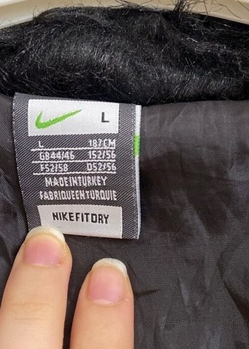 Nike Siyah Uzun Kollu Kadın Suni Kürk Ceket - Görsel 3