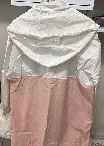 Kapüşonlu, Fermuarlı Renkli Tunik Yağmurluk - Görsel 5