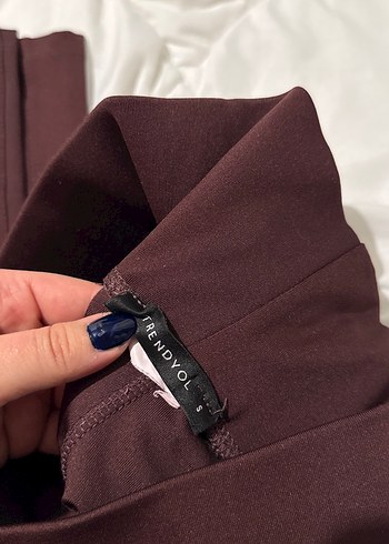 Kahverengi Kadın Basic Tayt - Görsel 2